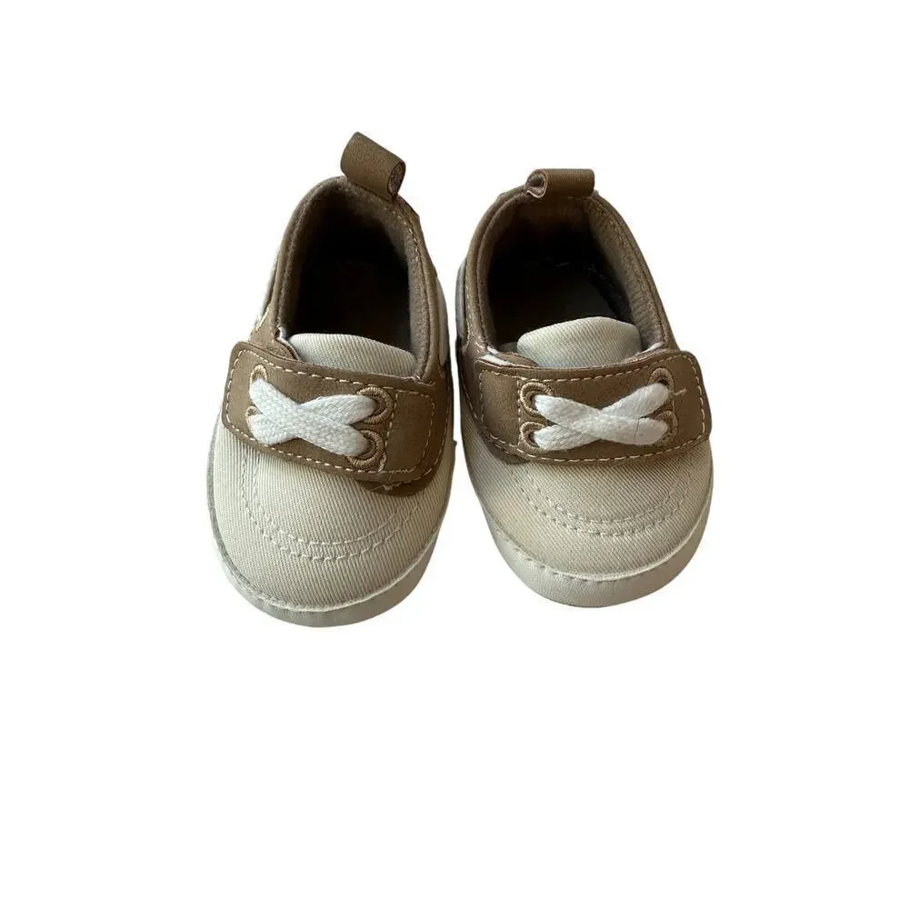 Cat & Jack Toddler's Beige Casual Shoes Canvas Cotton Size 0-3 Months